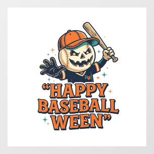 Happy Baseball Ween Vintage Halloween Baseball Des