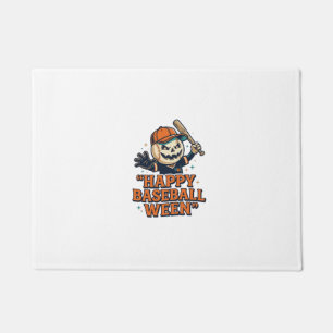 Happy Baseball Ween Vintage Halloween Baseball Des Doormat