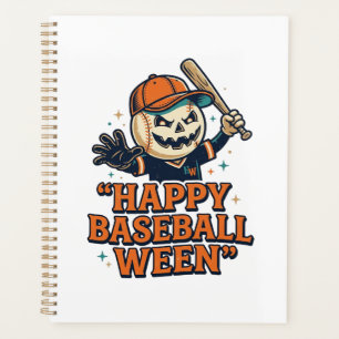 Happy Baseball Ween Vintage Halloween Baseball Des Planner