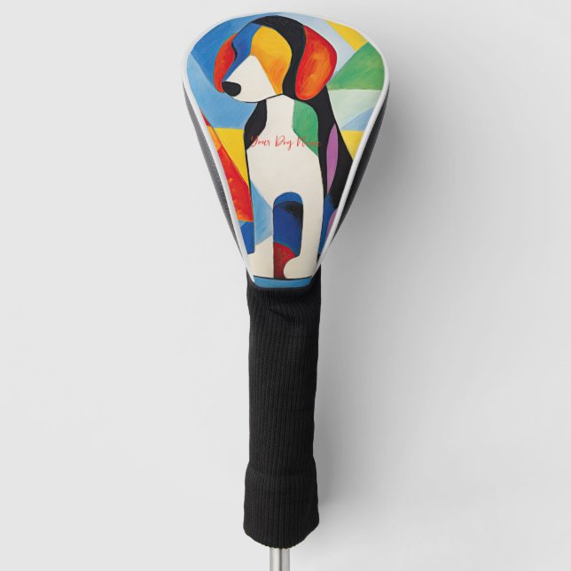 Happy Beagle Dog 02 - Kaori Golf Head Cover (Front)