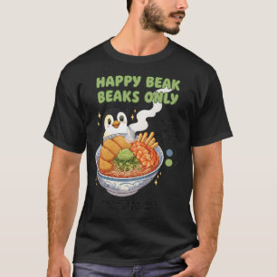 Happy Beak Penguin Ramen Sticker T-Shirt