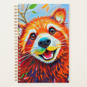 Happy Bear Expressive abstract animal art  Planner