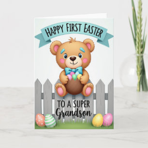 Happy Bear Holiday Egg Card
