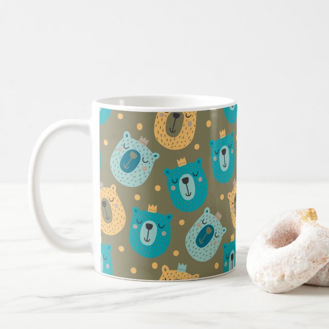 Happy Bear Kings Coffee Mug (With Donut)