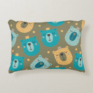 Happy Bear Kings Decorative Cushion