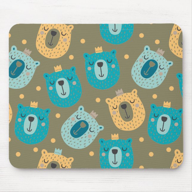 Happy Bear Kings Mouse Pad (Front)