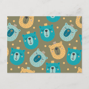 Happy Bear Kings Postcard