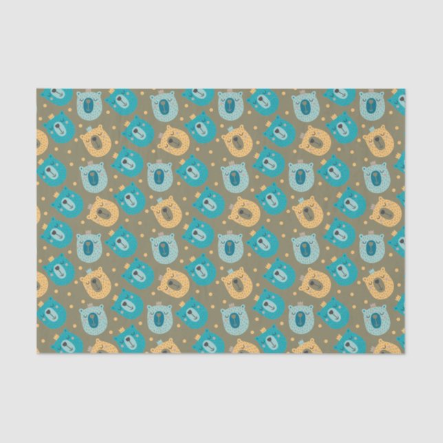 Happy Bear Kings Tissue Paper (Front)