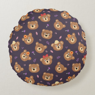 Happy Bears Round Cushion