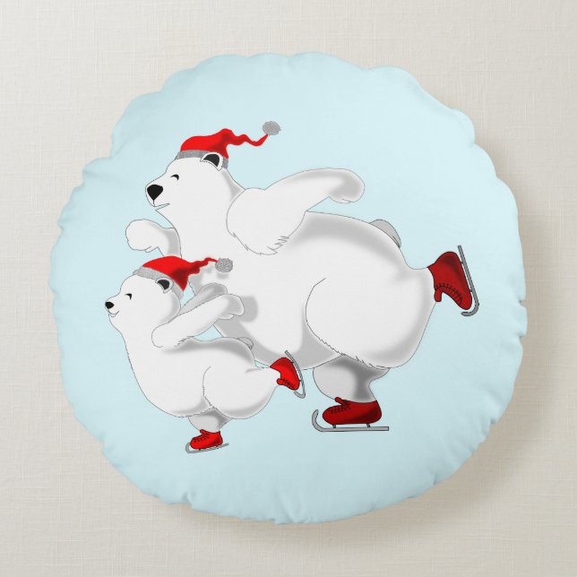 Happy Bears Round Cushion (Front)