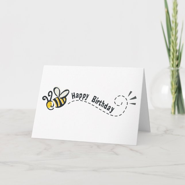 Happy Bee Birthday! Card (Front)