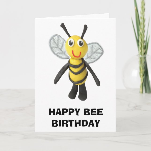 Happy Bee Birthday Card (Front)