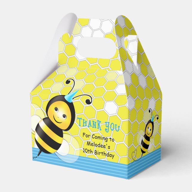 Happy Bee Birthday Gable Box (Front Side)