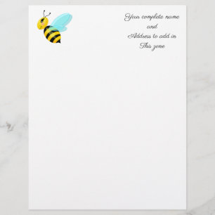 Happy Bee Custom Letterhead