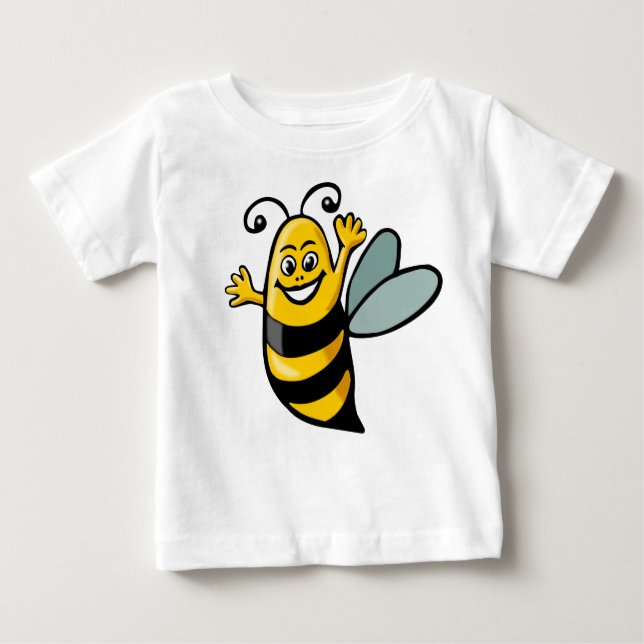 Happy Bee - Customised Baby T-Shirt (Front)