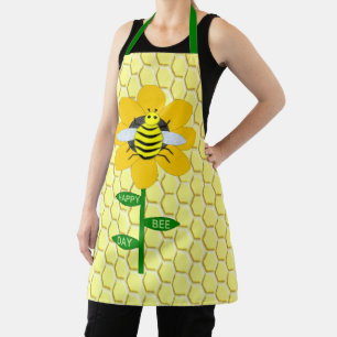Happy Bee Day Birthday Bumblebee Apron