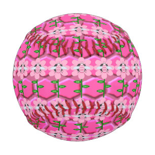 Happy Bee Day Girl Pink Birthday Bumblebee Baseball