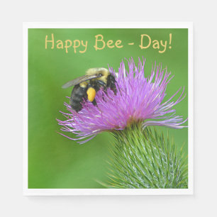 Happy Bee-Day Napkin