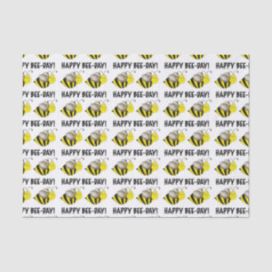 Happy Bee Day Yellow Bumblebee Birthday Bday Bug Tissue Paper