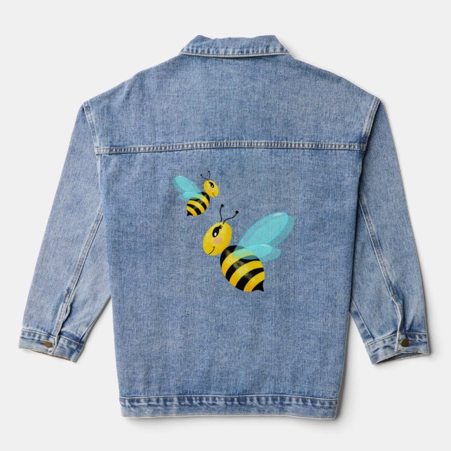 happy bee denim jacket (Back)