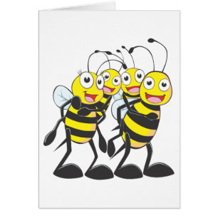 Happy Bee Family Having Fun Together