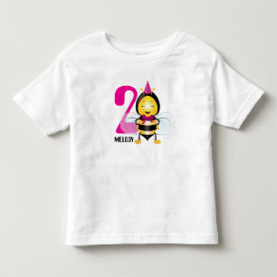 Happy Bee Girl T-Shirt for Girl's birthday