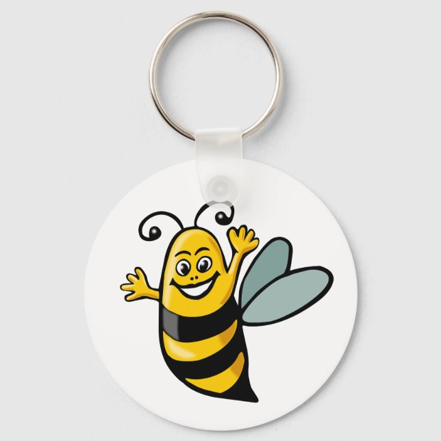 Happy Bee Key Ring (Front)