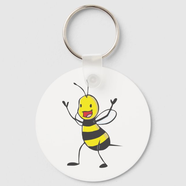 Happy Bee Key Ring (Front)