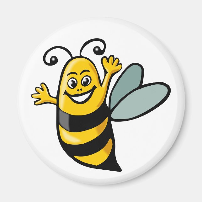 Happy Bee Magnet (Front)