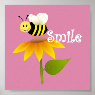 Happy Bee/ Nursery Decor