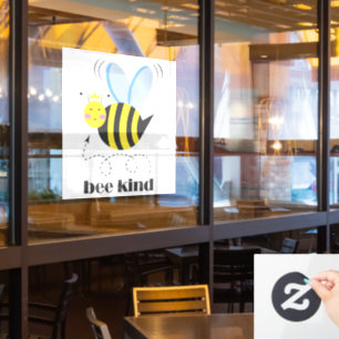 Happy bee princess with crown and slogan Bee Kind
