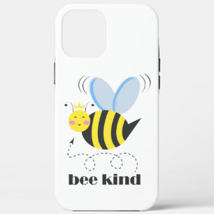 Happy bee princess with crown and slogan Bee Kind iPhone 12 Pro Max Case