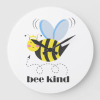 Happy bee princess with crown and slogan Bee Kind