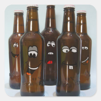 Happy Beer Bottles Sticker