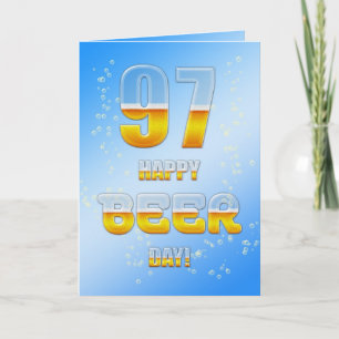 Happy Beer day 97th birthday card