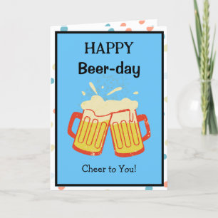 Happy Beer-Day Cute Birthday Card