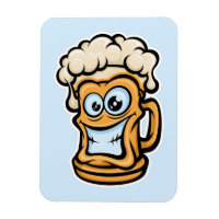 Happy Beer Mug, Cartoon Style