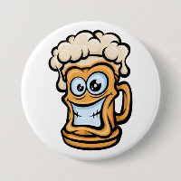 Happy Beer Mug, Funny Illustration