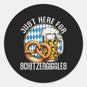 Happy Beer Pretzel Pumpkin Festive Men Women Classic Round Sticker
