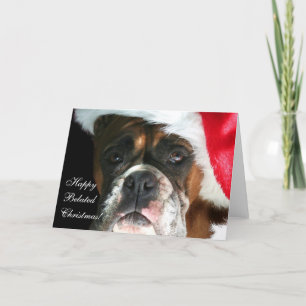 Happy belated Christmas Boxer Dog Card