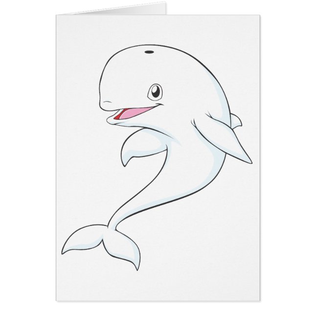 Happy Beluga Whale Cartoon (Front)