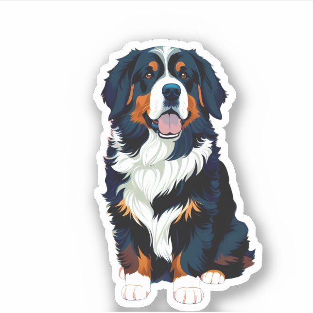 Happy Bernese Mountain Dog (Front)