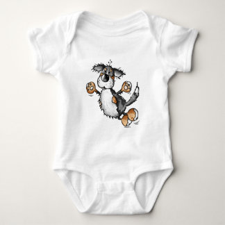 Happy Bernese Mountain Dog Cartoon T-Shirt Baby Bodysuit
