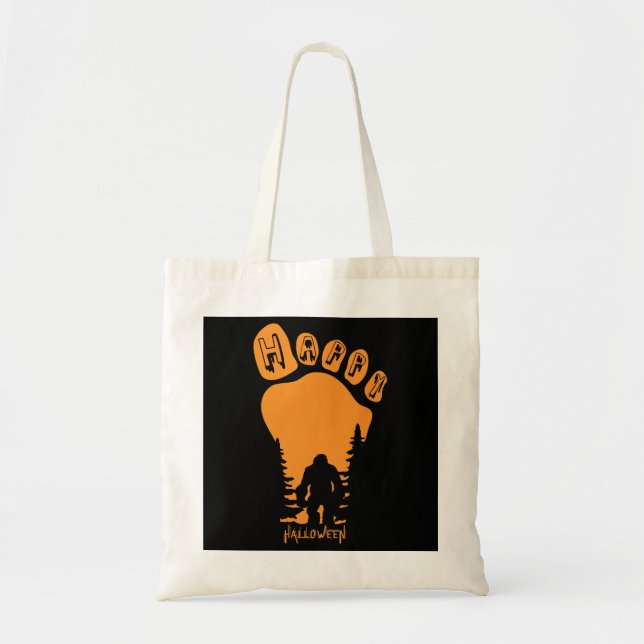 Happy Big Foot Halloween Tote Bag (Front)