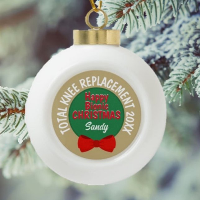 Happy Bionic Christmas(knee replacement) ornament (Creator Uploaded)