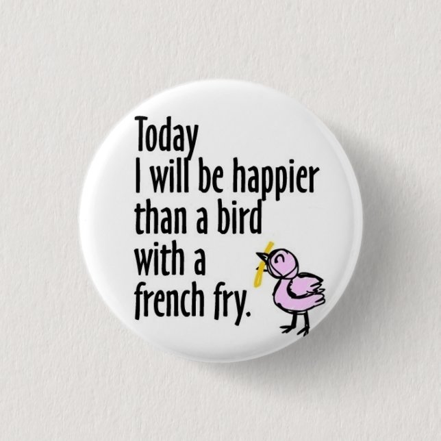 Happy Bird 3 Cm Round Badge (Front)