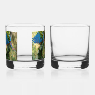 happy bird whiskey glass