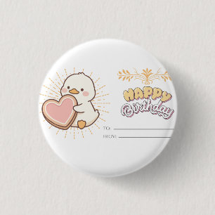 HAPPY BIRHDAY 3 CM ROUND BADGE