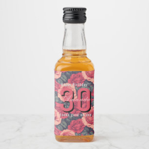 Happy Birhday Napkin Liquor Bottle Label