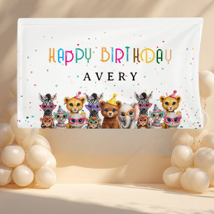 HAPPY BIRTDAY! Zoo Kids Birthday Banner